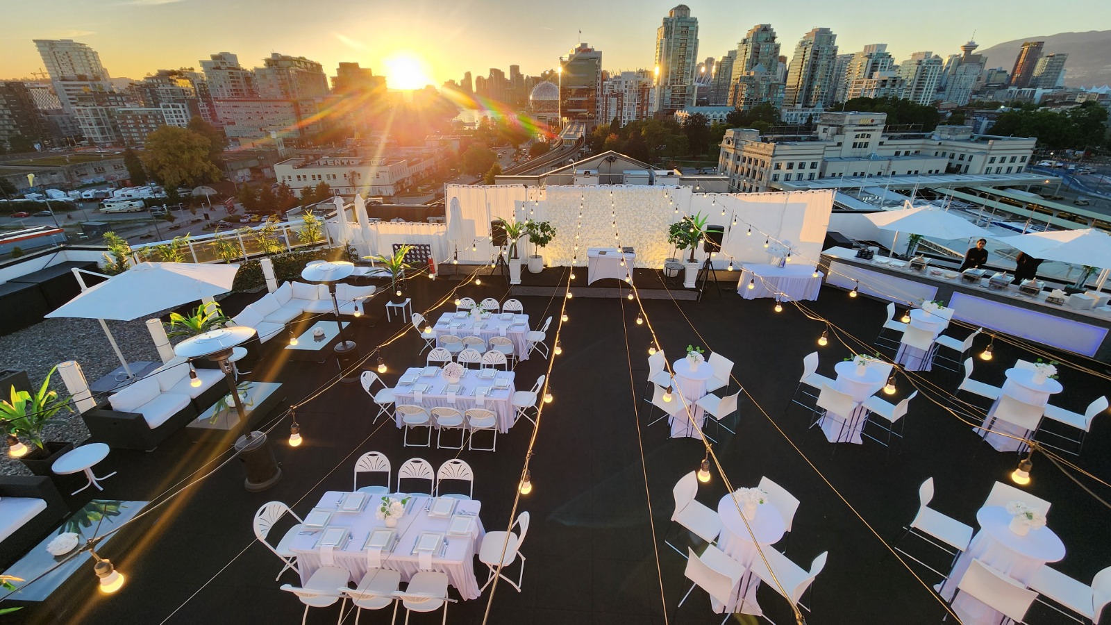The Sula rooftop set for the Father's Day barbeque and buffet